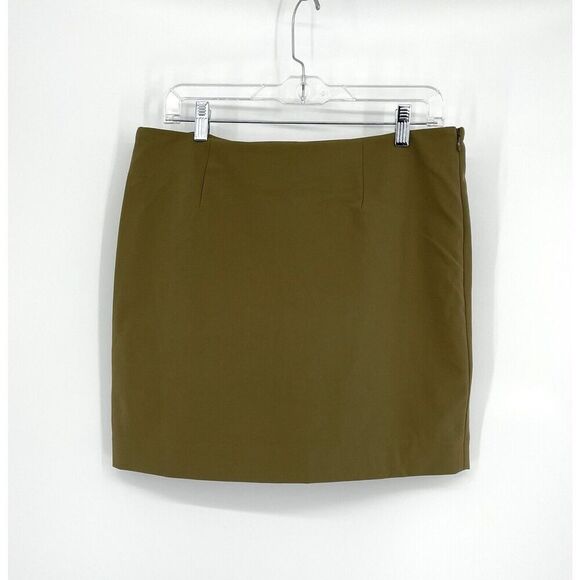 Rebecca Minkoff Khaki Lace-Up Mini Skirt - Picture 2 of 9
